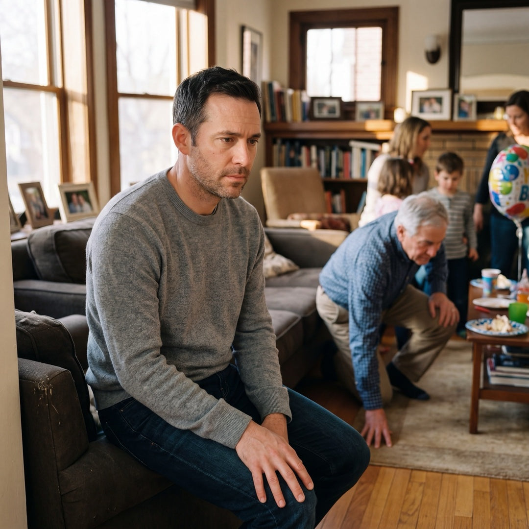 A 41-year-old professional watching his elderly father struggle to get up from the floor at a family gathering, the moment most operators realize strength training is non-negotiable after 40.
